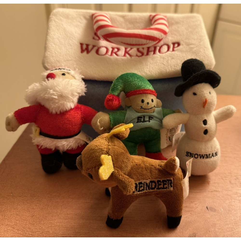 Genius Baby's 1st Christmas Plush Holiday‎ Santa's Workshop w/Handle 4 Baby Toys - Picture 9 of 9